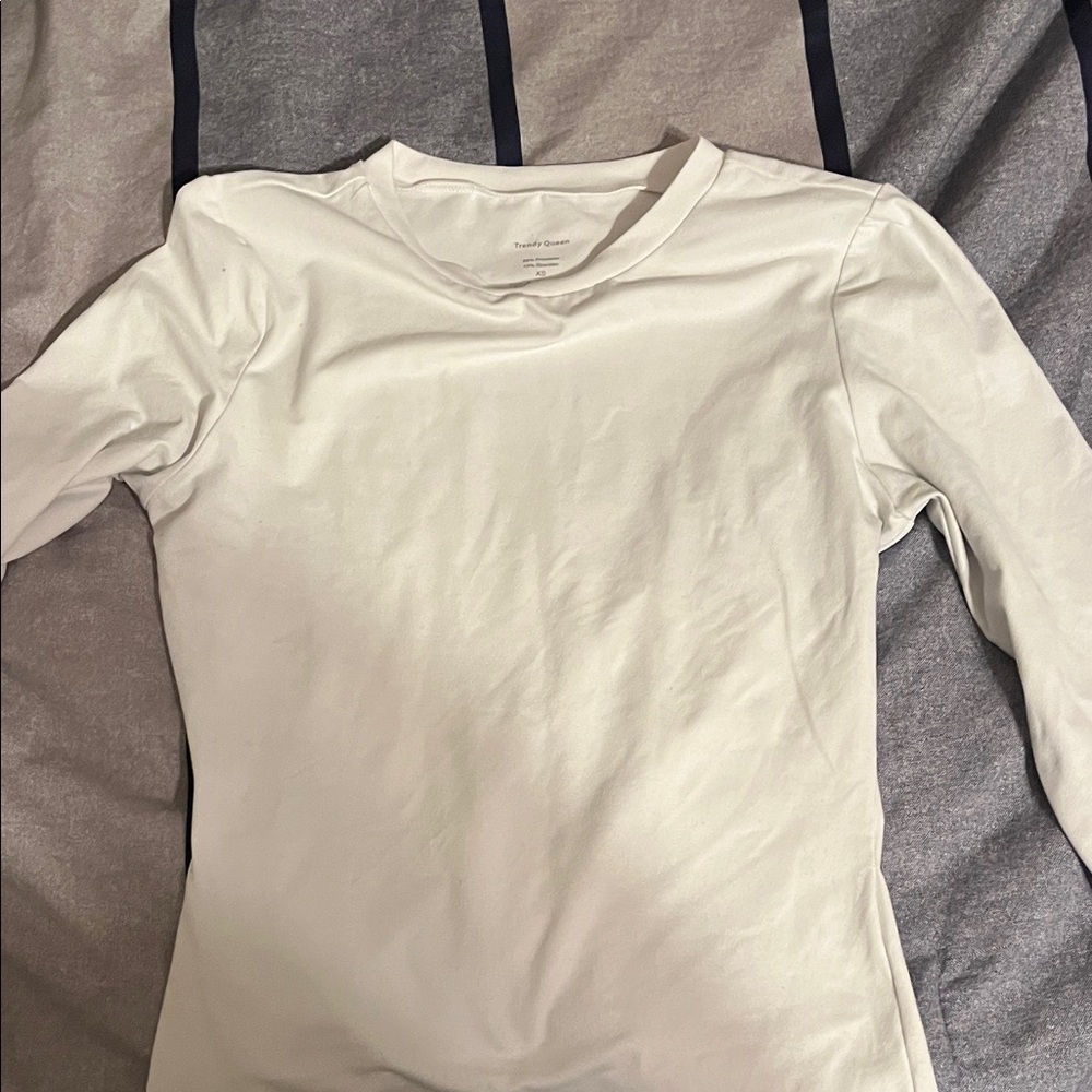Trendy Queen White Long Sleeve Top